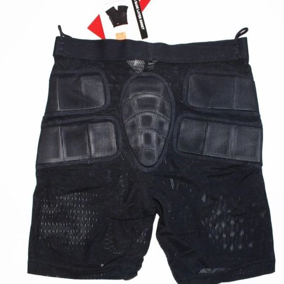 NEW Red Baselayer Padded Shorts Black Mesh Mens Small - Picture 1 of 2